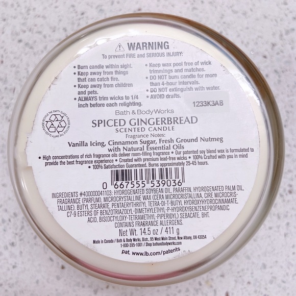 BBW Spiced Ginger Bread candle - Picture 6 of 14